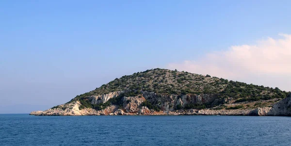 Symi Island Rocky Seashore Aegean Sea Greece — Stock Photo, Image