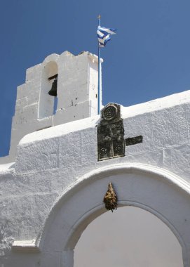 Kilise kapısının kemeri, Lidos köyü, Rodos, Yunanistan
