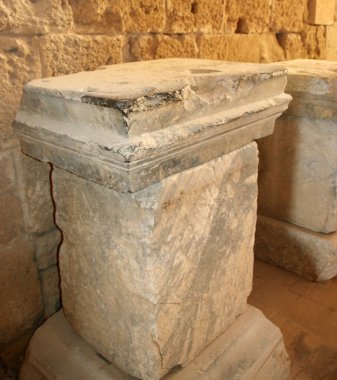 Taş heykeller, Lindos Akropolü, Yunanistan