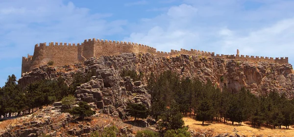 Acropolis Lindos View Lindos Rhodes Görögország — Stock Fotó