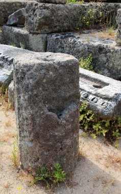 Afrodit Tapınağı, antik tapınak kalıntıları ve sütunlar, Rodos Eski Kasabası, Rodos, Yunanistan