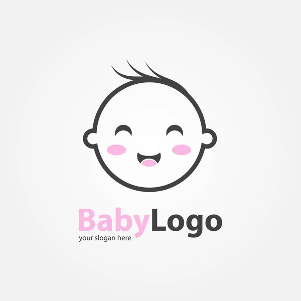 Vector Baby Logo Sjabloon Met Baby Pictogrammen — Stockvector