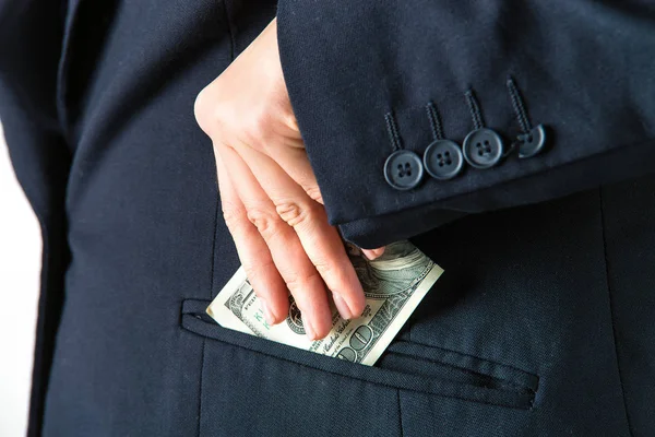 stock image hand is holding american dollars