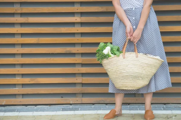 Concept van zero waste shopping met kopieerruimte — Stockfoto