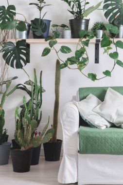 Tropik çiçek desenli Nordic tarzı bir daire.