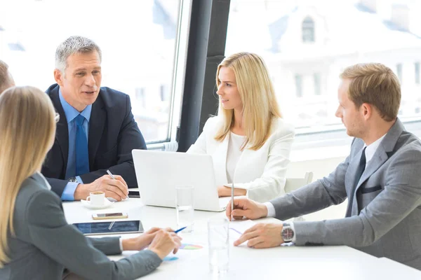 Business Mensen Team Vergadering Werken Met Grafieken Diargams Kantoor — Stockfoto