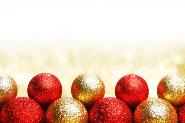 Pile Colorful Christmas Balls Blurred Background — Stock Photo, Image