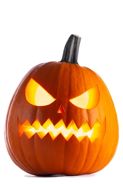 白い背景に分離された つのハロウィンかぼちゃ — ストック写真