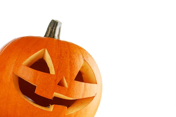 Halloween Pumpa Isolerad Vit Bakgrund — Stockfoto