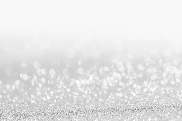 Silver Festliga Glitter Bakgrund Med Defocused Lampor — Stockfoto