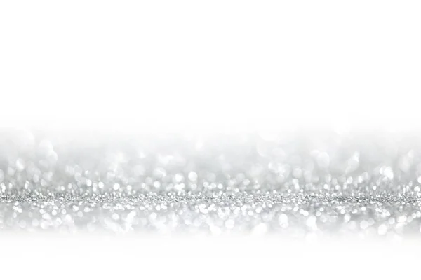 Holiday Silver Glitters Isolated White Background — Stock Photo, Image