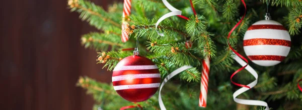Buon Natale Con Albero Natale Decorato — Foto Stock