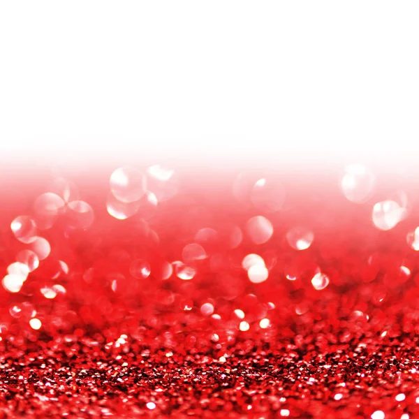 Red Twinkling Lights Abstract Holiday Background White Copy Space — Stock Photo, Image