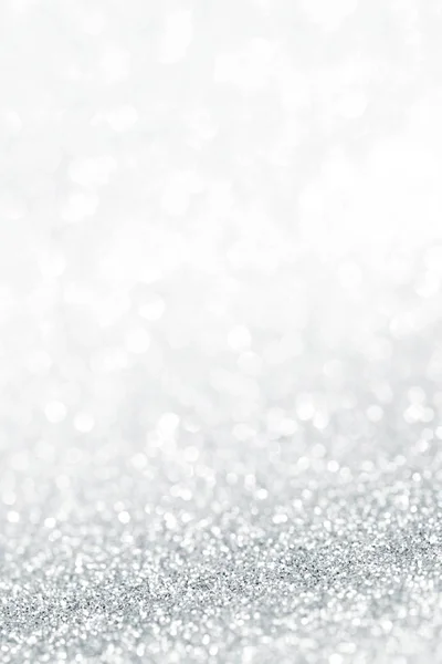 Silver Festliga Glitter Bakgrund Med Defocused Lampor — Stockfoto