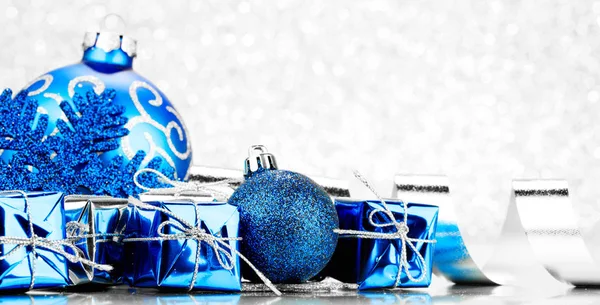Christmas Gifts Decoration Shiny Glitter Background — Stock Photo, Image