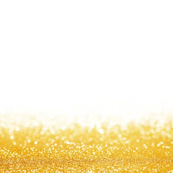 Gouden Feestelijke Glitter Achtergrond Met Gedefocuste Lichten — Stockfoto