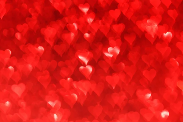 Fond Bokeh Coeur Rouge Saint Valentin Design — Photo