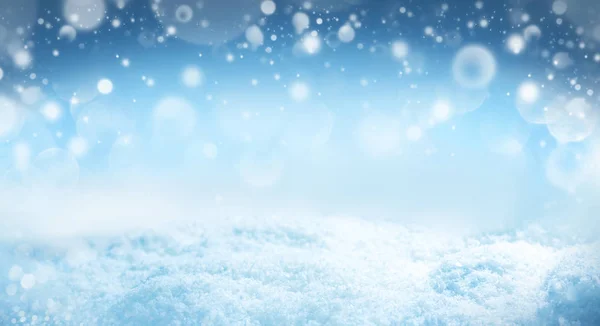 Winter Snow Mooie Kerstmis Achtergrond — Stockfoto