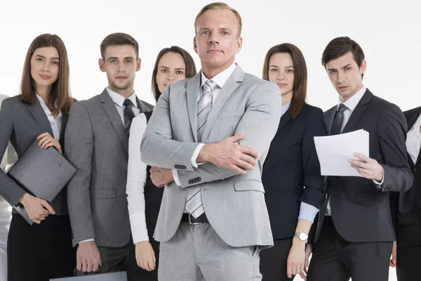 Equipe de negócios isolado em branco — Fotografia de Stock