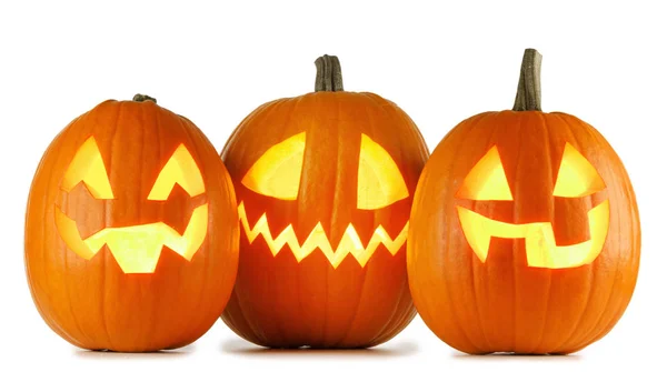 Calabazas de Halloween en blanco — Foto de Stock