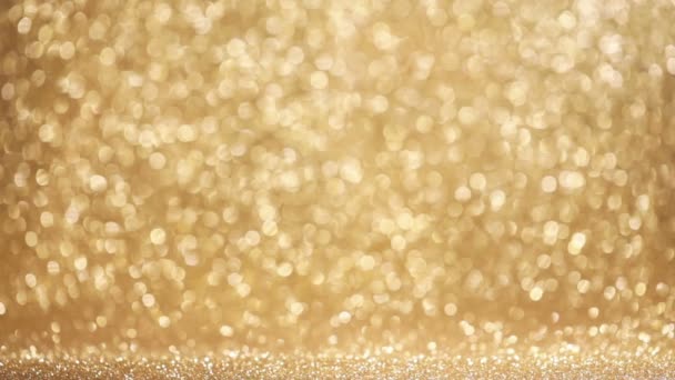 Gouden Sparkle Glinsterende Achtergrond Luxe Feest Kerst Nieuwjaar Concept — Stockvideo