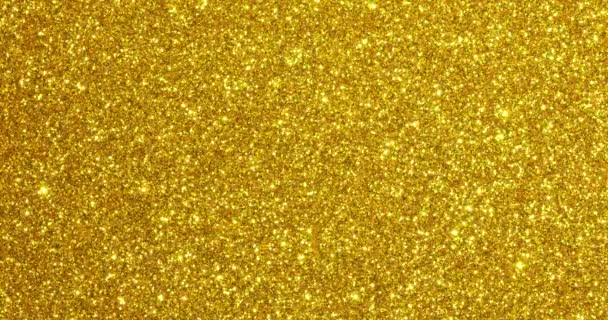 Goldener Glanz Glitzernden Hintergrund Luxus Party Weihnachten Neujahr Konzept — Stockvideo