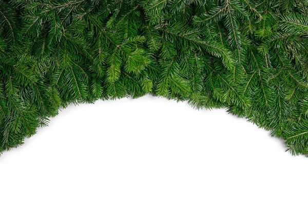 Christmas fir tree branches frame — Stock Photo, Image