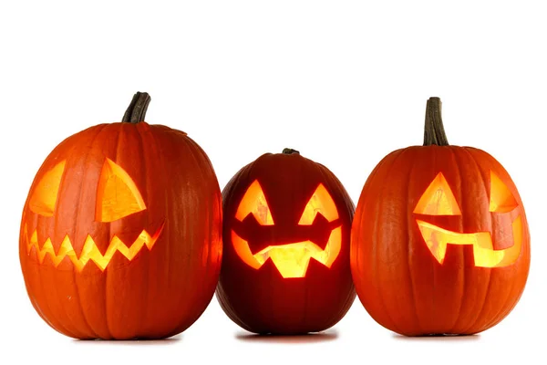 Calabazas de Halloween en blanco — Foto de Stock