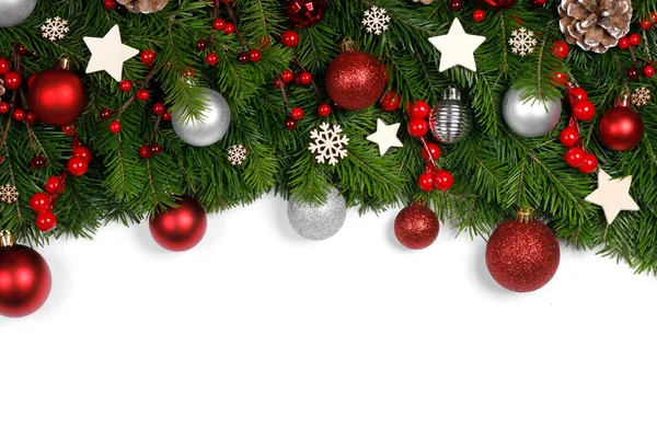 木の枝のクリスマスのフレーム — ストック写真