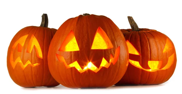 Calabazas de Halloween en blanco — Foto de Stock