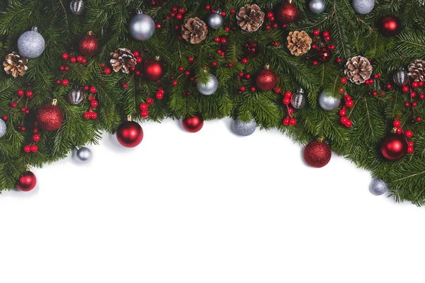 Boże Narodzenie ramki z gałęzi drzew — Zdjęcie stockowe