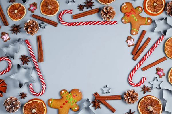 Christmas food frame — Stock Photo, Image