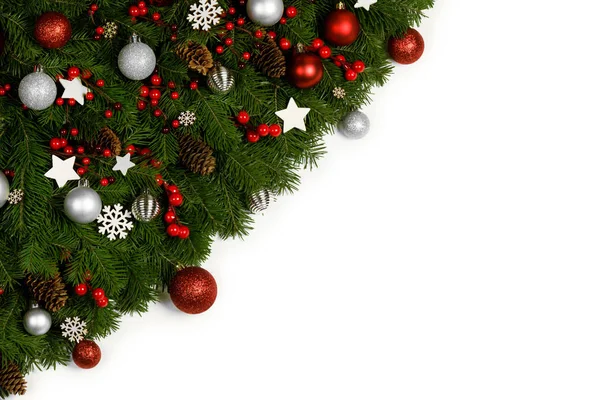 Cornice di Natale di rami d'albero — Foto Stock