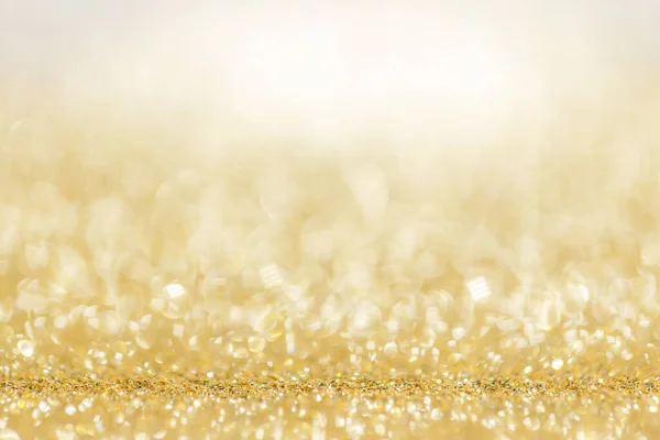 Glänzend Goldene Lichter Bokeh Hintergrund Weihnachten Neujahr Feier Luxus Party — Stockfoto