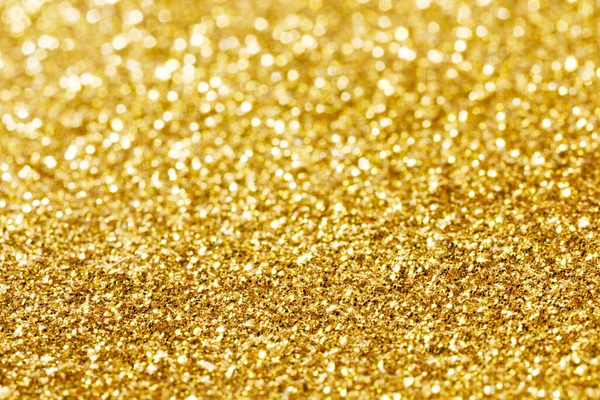 Shiny Golden Bokeh Glitter Lights Abstrak Background Christmas New Year — Stok Foto