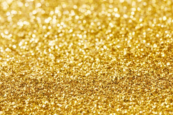 Glänzend Goldene Bokeh Glitzerlichter Abstrakten Hintergrund Weihnachten Silvesterparty Feier Konzept — Stockfoto