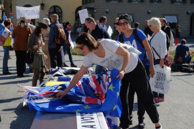 Theresa olabilir Brexit karara karşı protesto insanlar