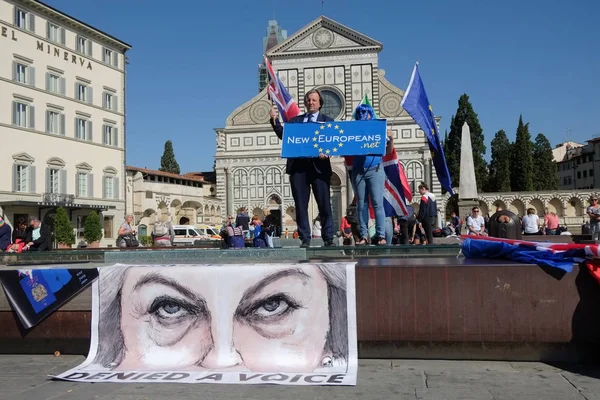 Florence Talya Eylül 2017 Insanlar Theresa Karşı Protesto 2019 Europe — Stok fotoğraf