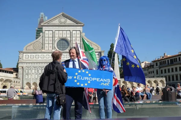 Florence Talya Eylül 2017 Insanlar Theresa Karşı Protesto 2019 Europe — Stok fotoğraf