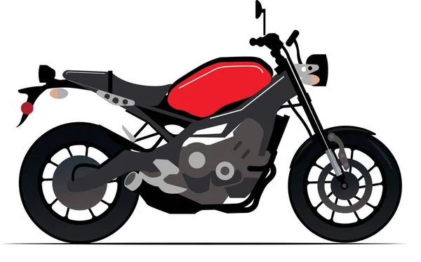 Red Road Fast Motorcycle — Stock Vector