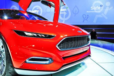 Rusya, Moskova, Merkezi'ne, 29 Ağustos - 9 Eylül 2012: Ford Evos konsepti 4 Moskova Uluslararası Otomobil salonu (Mias 2012)