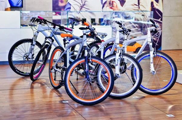 Russia Moscow Expocentre August September 2012 Bmw Bicycles 4Th Moscow — Stock Photo, Image