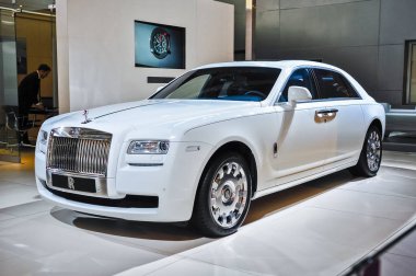 Rusya, Moskova, Merkezi'ne, 29 Ağustos - 9 Eylül 2012: Rolls Royce Phantom 4 Moskova Uluslararası Otomobil salonu (Mias 2012)