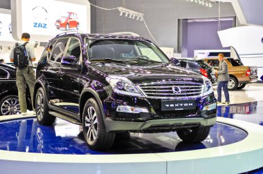 Rusya, Moskova, Merkezi'ne, 29 Ağustos - 9 Eylül 2012: 4 Moskova Uluslararası Otomobil salonu (Mias 2012 Ssangyong Rexton)