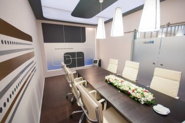 Bombardier standında Jet Expo 2013 sergi, 14-09-2013, Rusya, Moskova, Vnukovo-3 Havaalanı