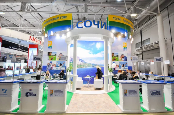 Sotschi Stand Auf Der Internationalen Moskauer Reise Und Tourismusmesse Mitt — Stockfoto