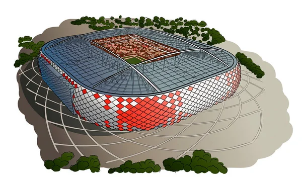 Bosquejo del nuevo estadio en Moscú. — Archivo Imágenes Vectoriales