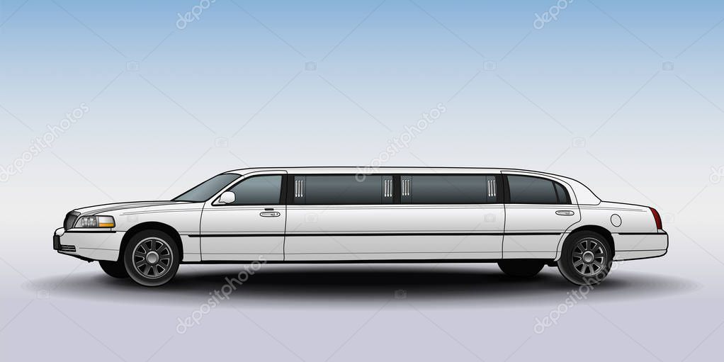 Limousine. Technical draw.