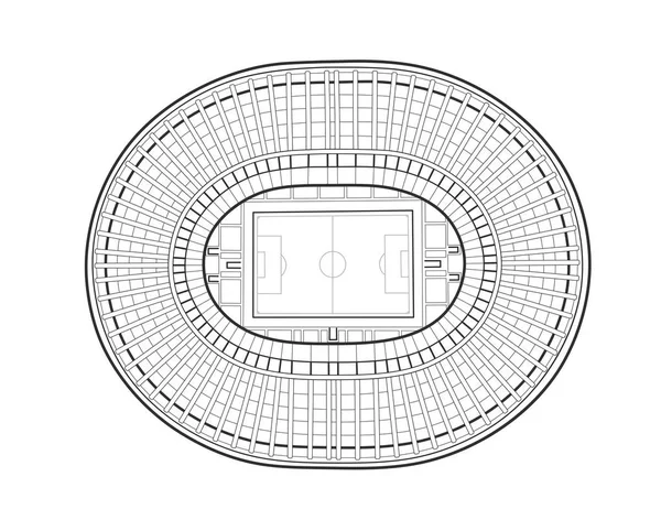 Moskova'da ana stadyumun kroki. — Stok Vektör