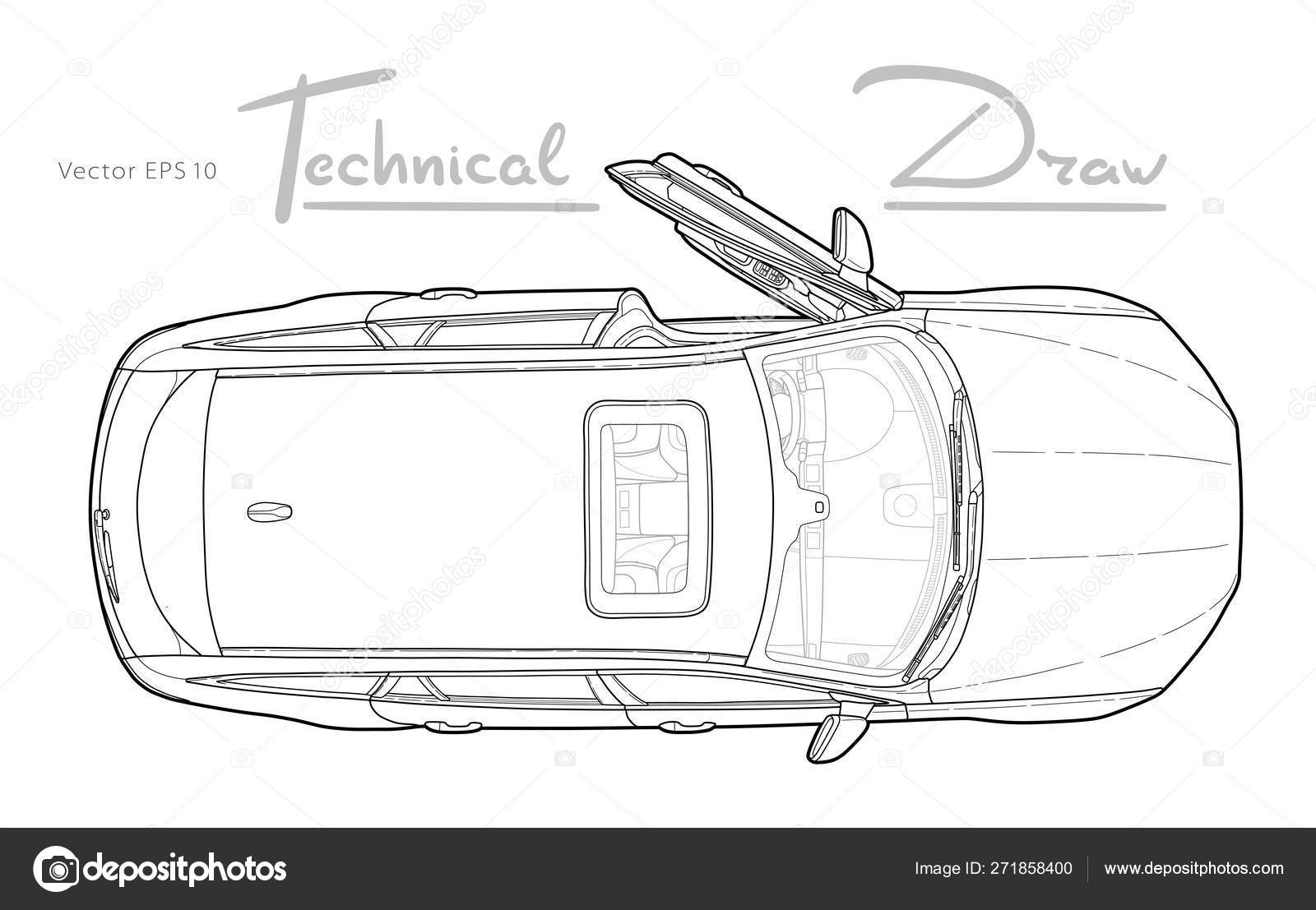 Car From Top View Vector Flat Design Auto Stock Vector Image By C Benzobak
